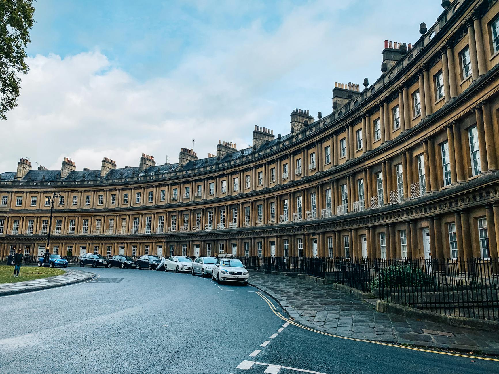 The Georgian Royal Crescent in Bath, near the Cotswolds