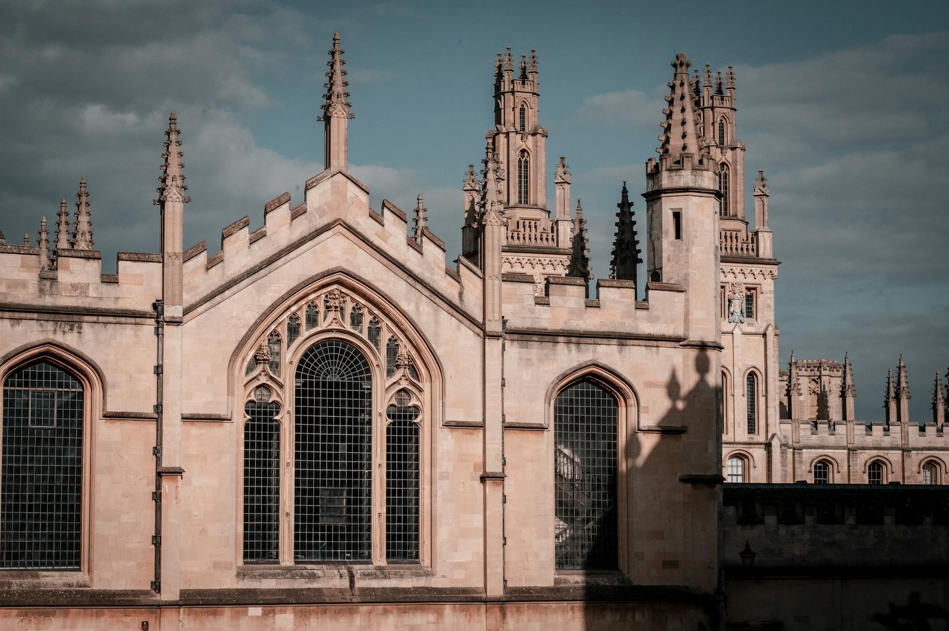 The honey-stone Gothic architecture of Oxford University