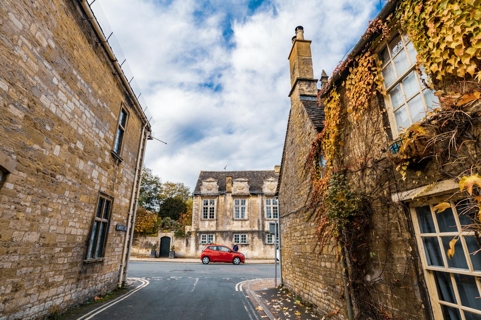 The historic main street of Burford, at the heart of the Cotswolds celebrity Golden Triangle