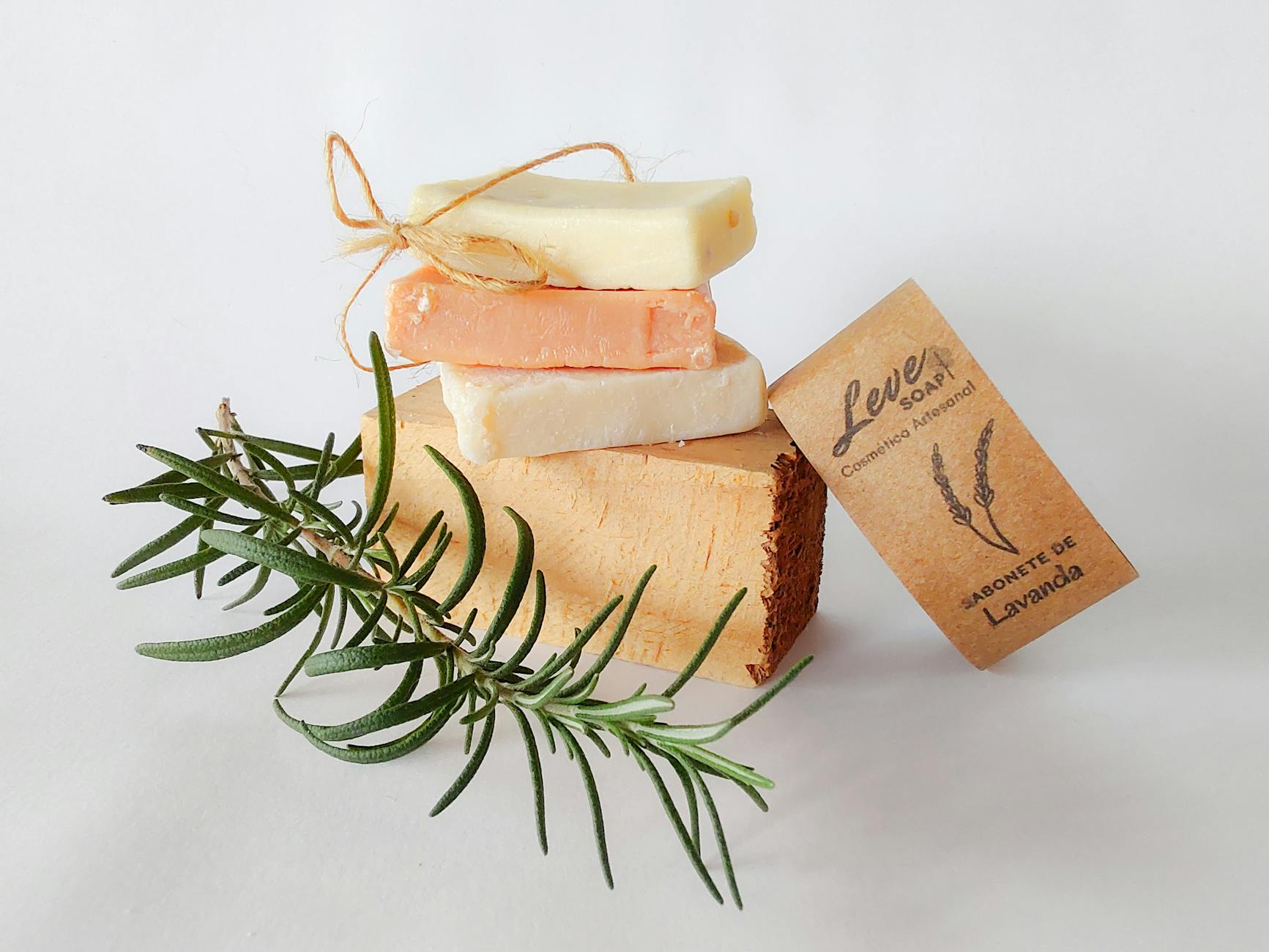 Artisanal lavender soaps and natural products on display