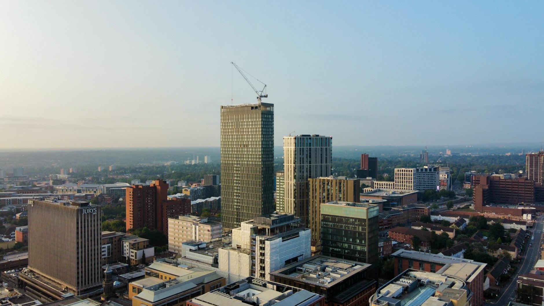 Birmingham's skyline, under 90 minutes from the Cotswolds