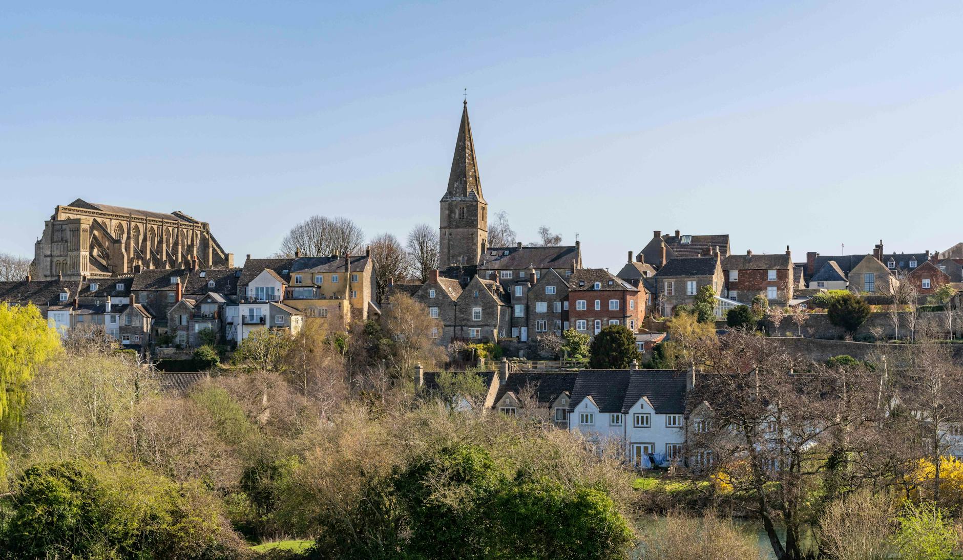 A north Cotswolds village with its honey-stone church and cottages