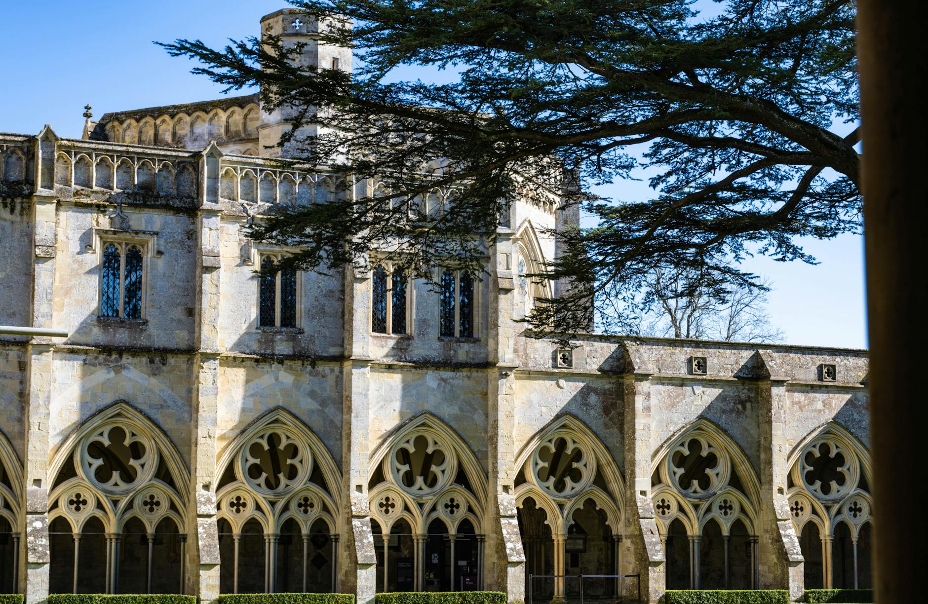 A historic Cotswold abbey, like Malmesbury Abbey