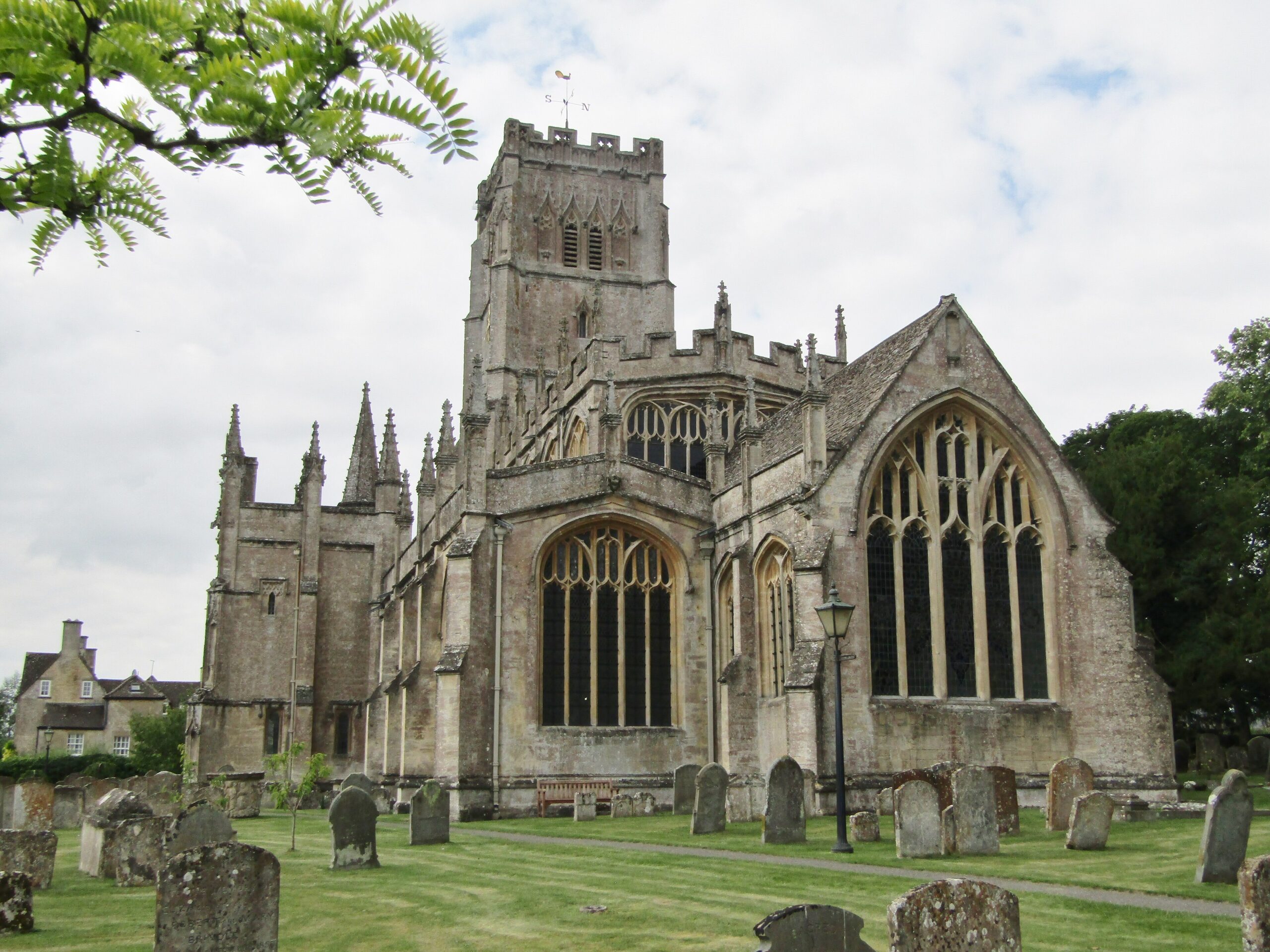 The pinnacled Perpendicular exterior of St Peter and St Paul church at Northleach, the Cathedral of the Cotswolds